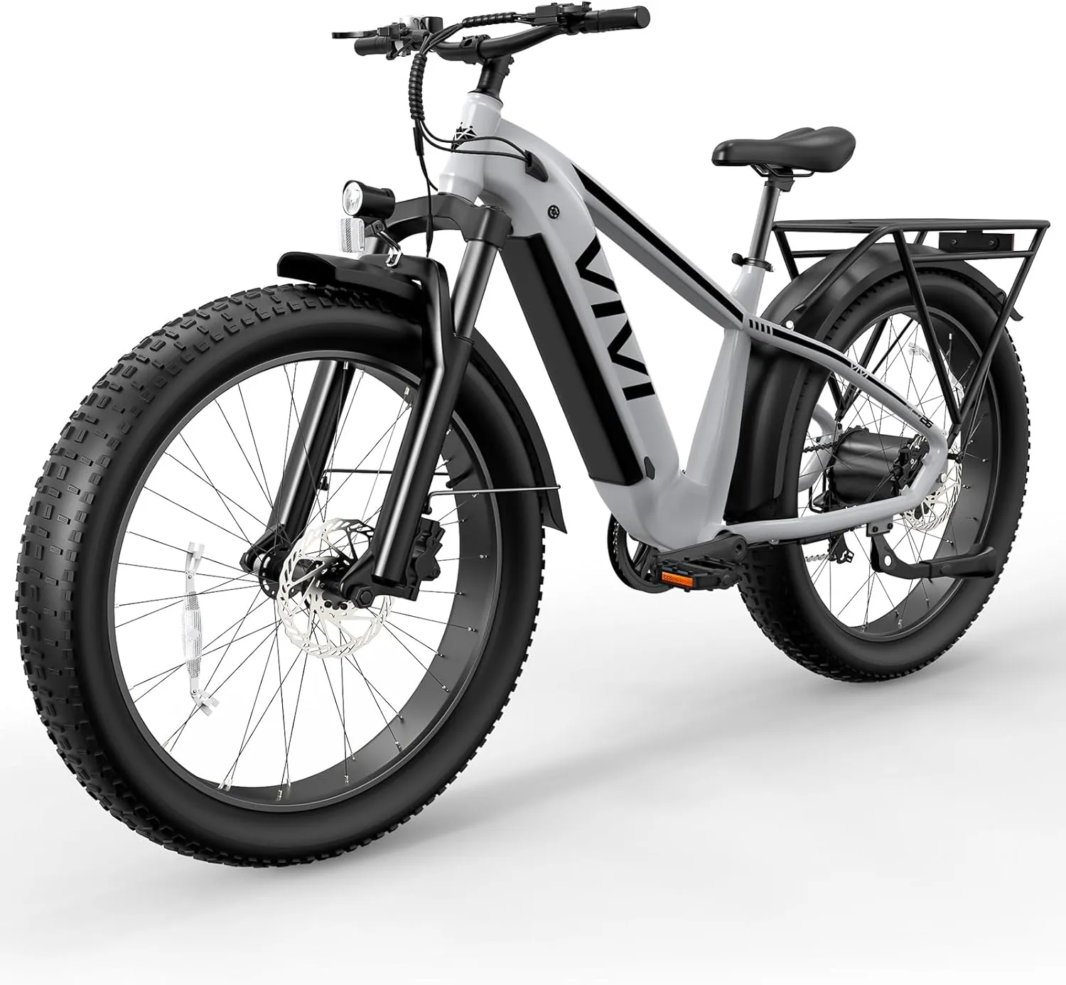 Vivi ACE01 Electric Bike for Adults, 26" x 4.0 Fat Tire Ebike, 1475W Peak Motor Torque Sensor Electric Mountain Bike, 25MPH Electric Bicycle with 48V 15AH Battery, Hydraulic Brake, UL 2849 Certified