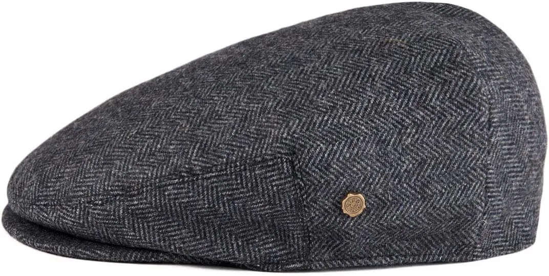 VOBOOM Men's Herringbone Flat Ivy Newsboy Hat Wool Blend Gatsby Cabbie Cap
