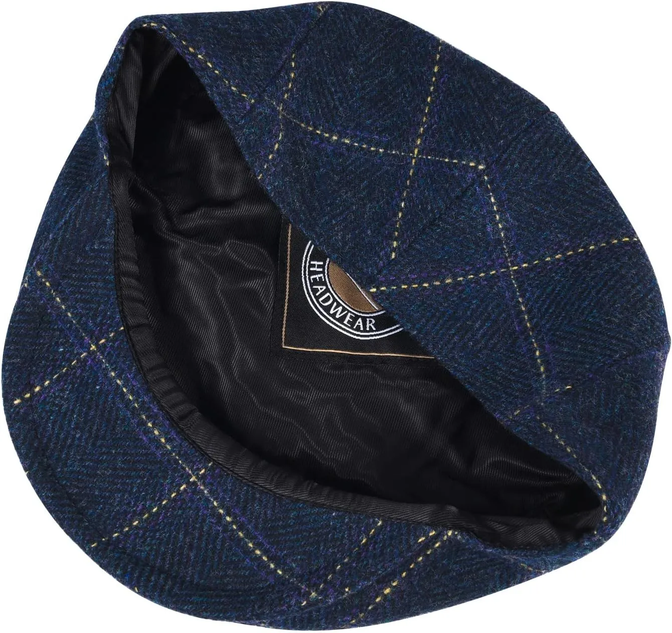 VOBOOM Men's Herringbone Flat Ivy Newsboy Hat Wool Blend Gatsby Cabbie Cap