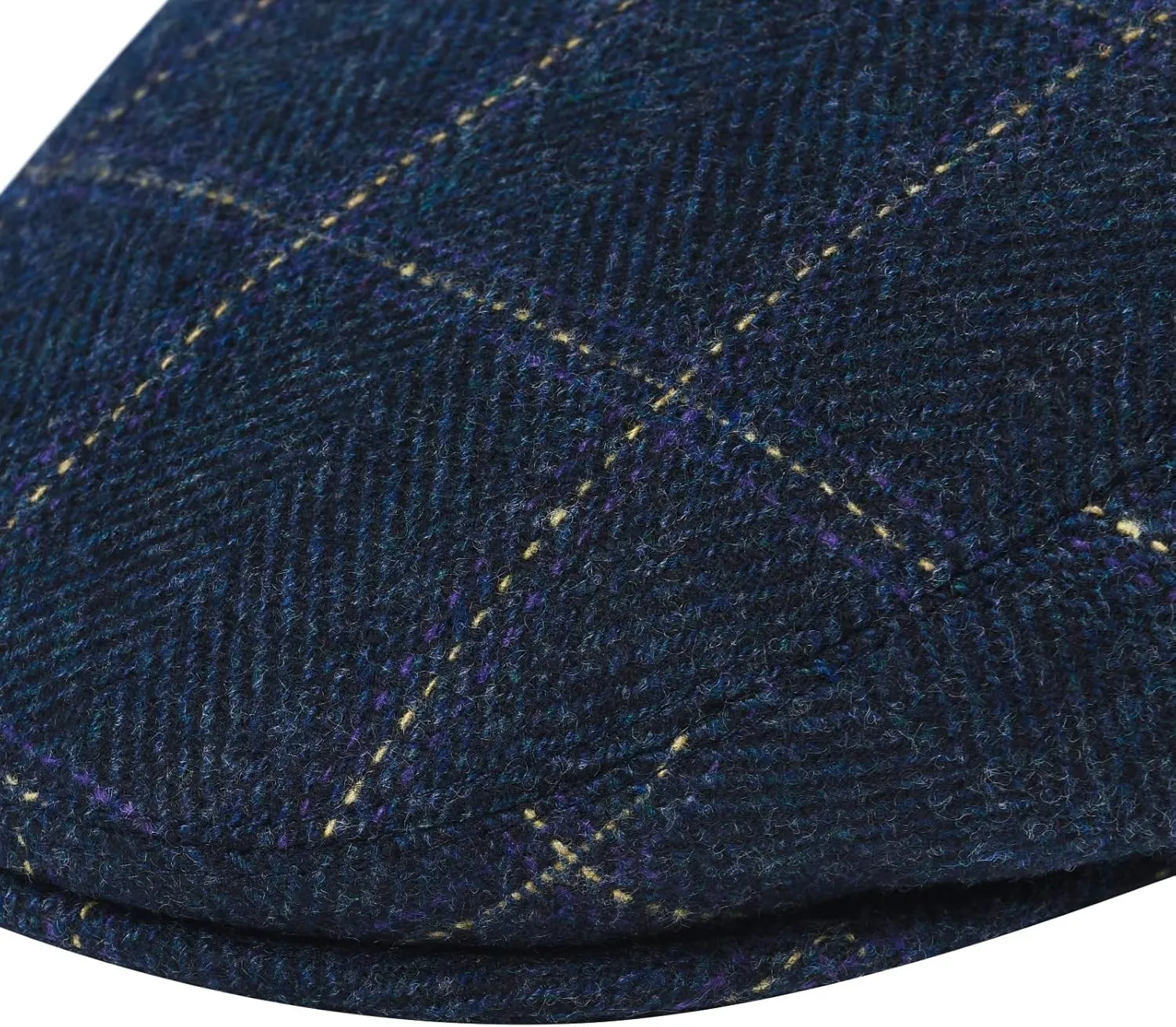 VOBOOM Men's Herringbone Flat Ivy Newsboy Hat Wool Blend Gatsby Cabbie Cap