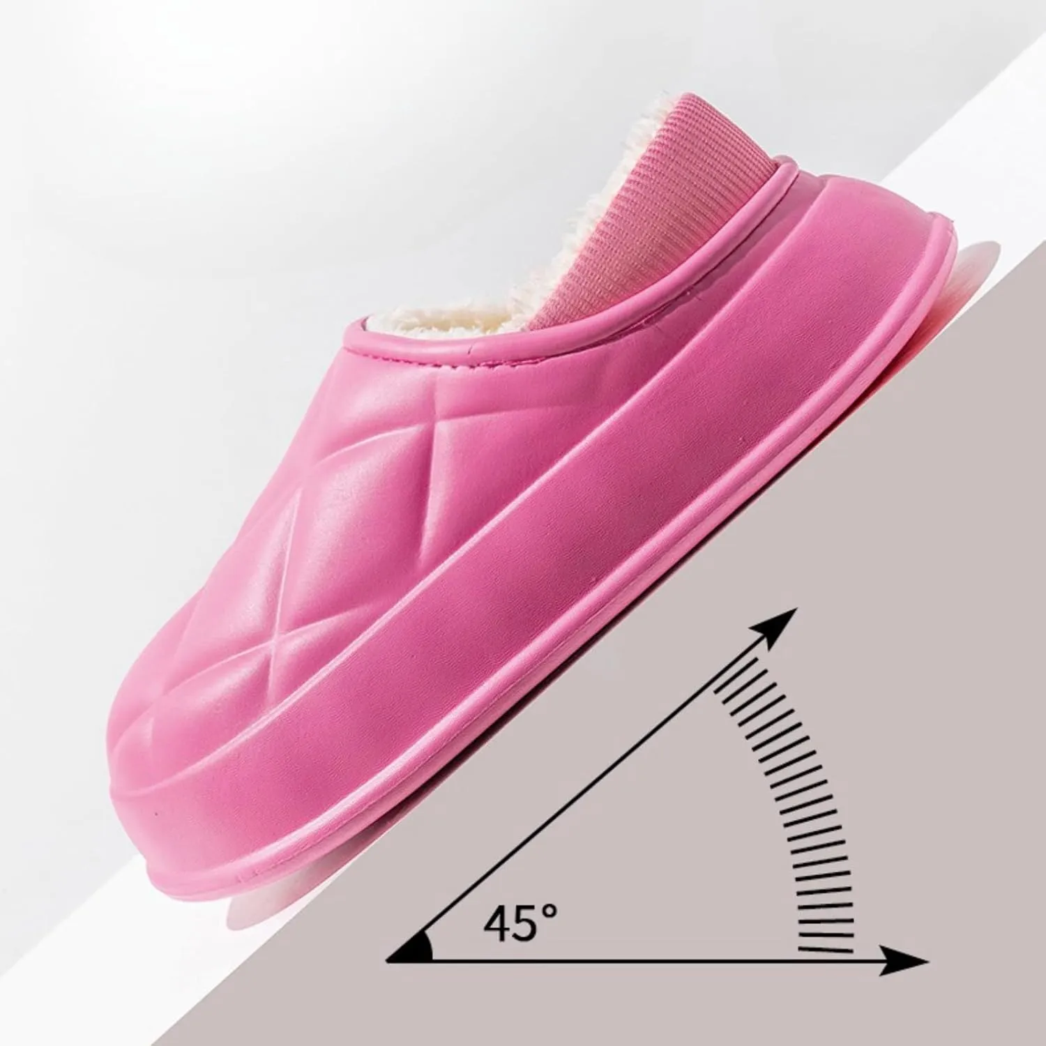 Waterproof Leather Warm Slippers - Non-Slip Indoor Outdoor Comfy Soft Slippers for Women Men