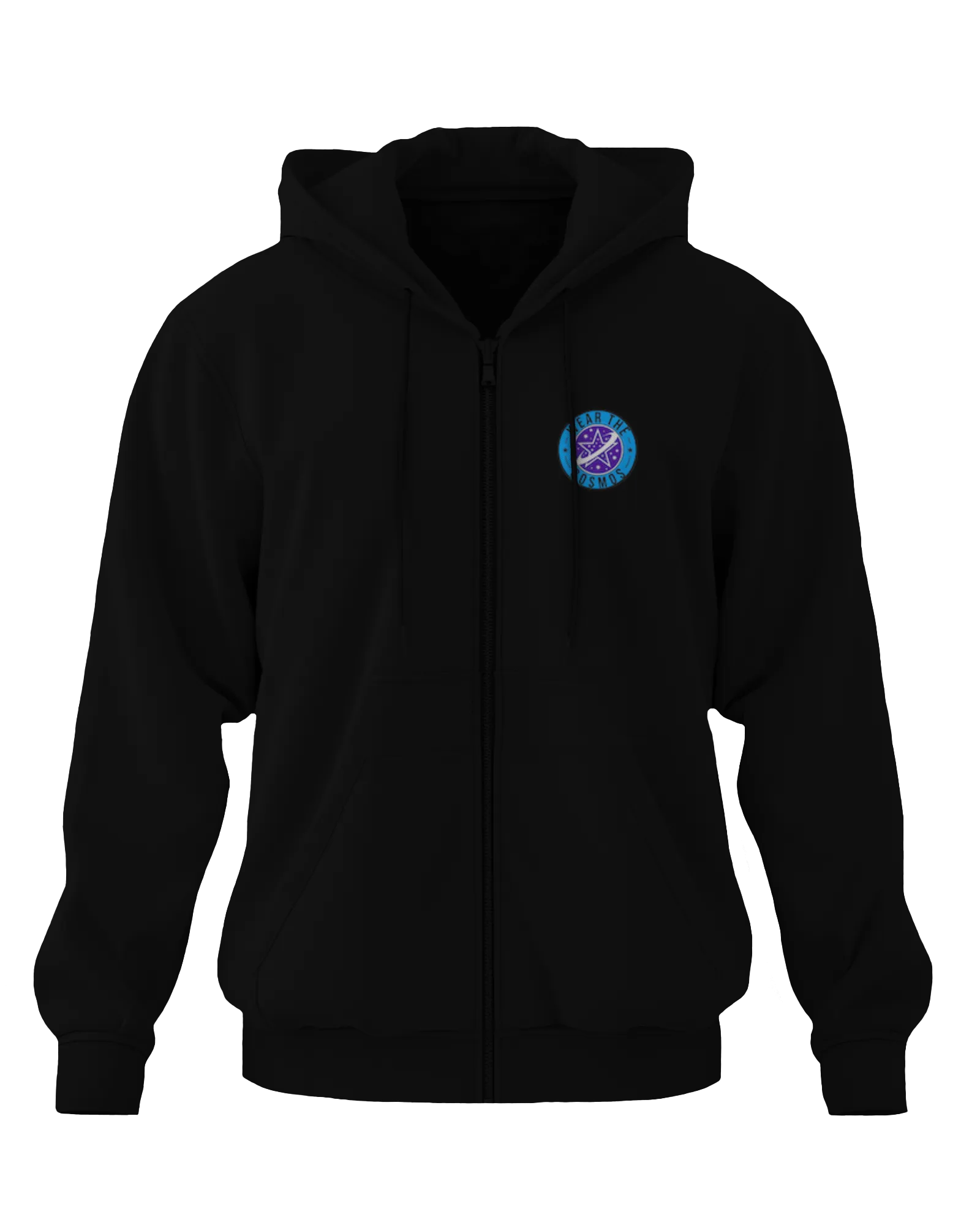 WE ARE JUST A SPECK -  UNISEX BLACK HEAVYWEIGHT ZIPPER HOODIE