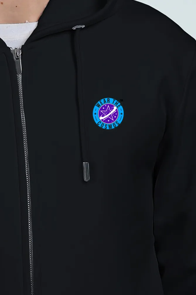 WE ARE JUST A SPECK -  UNISEX BLACK HEAVYWEIGHT ZIPPER HOODIE