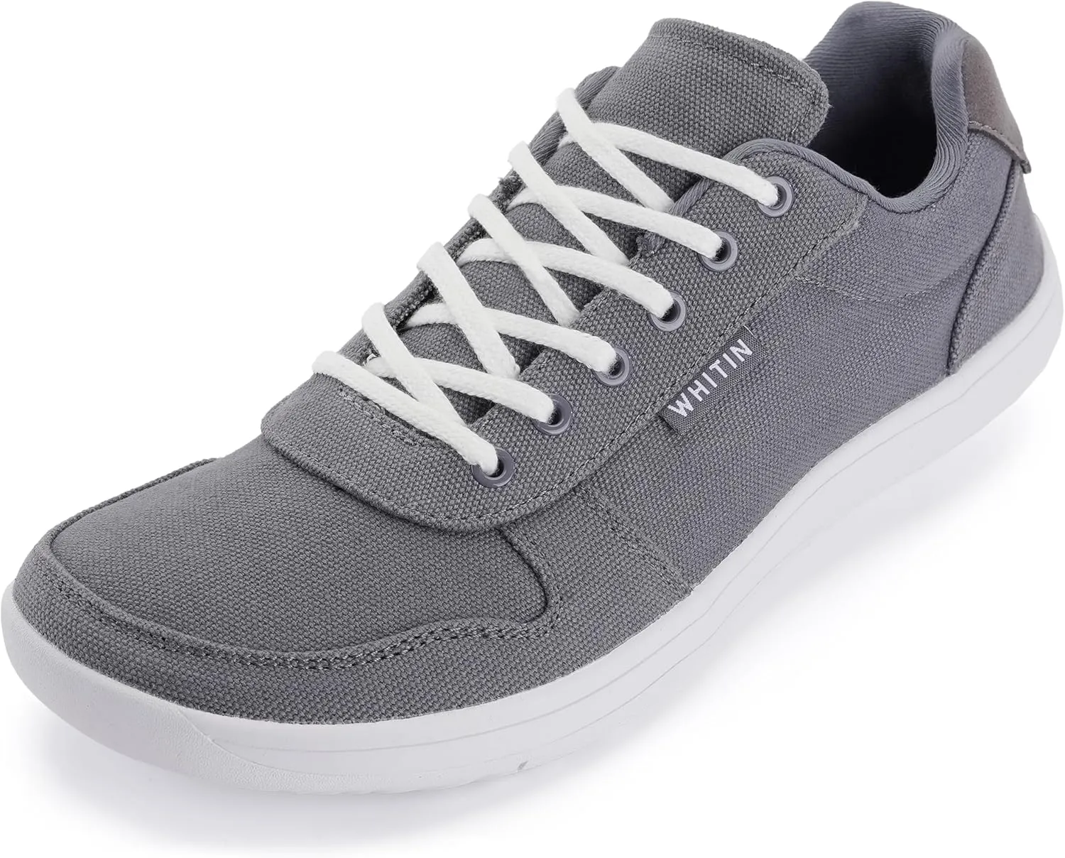 WHITIN Men's Wide Barefoot Shoes | Canvas Minimalist Sneakers | Zero Drop Sole