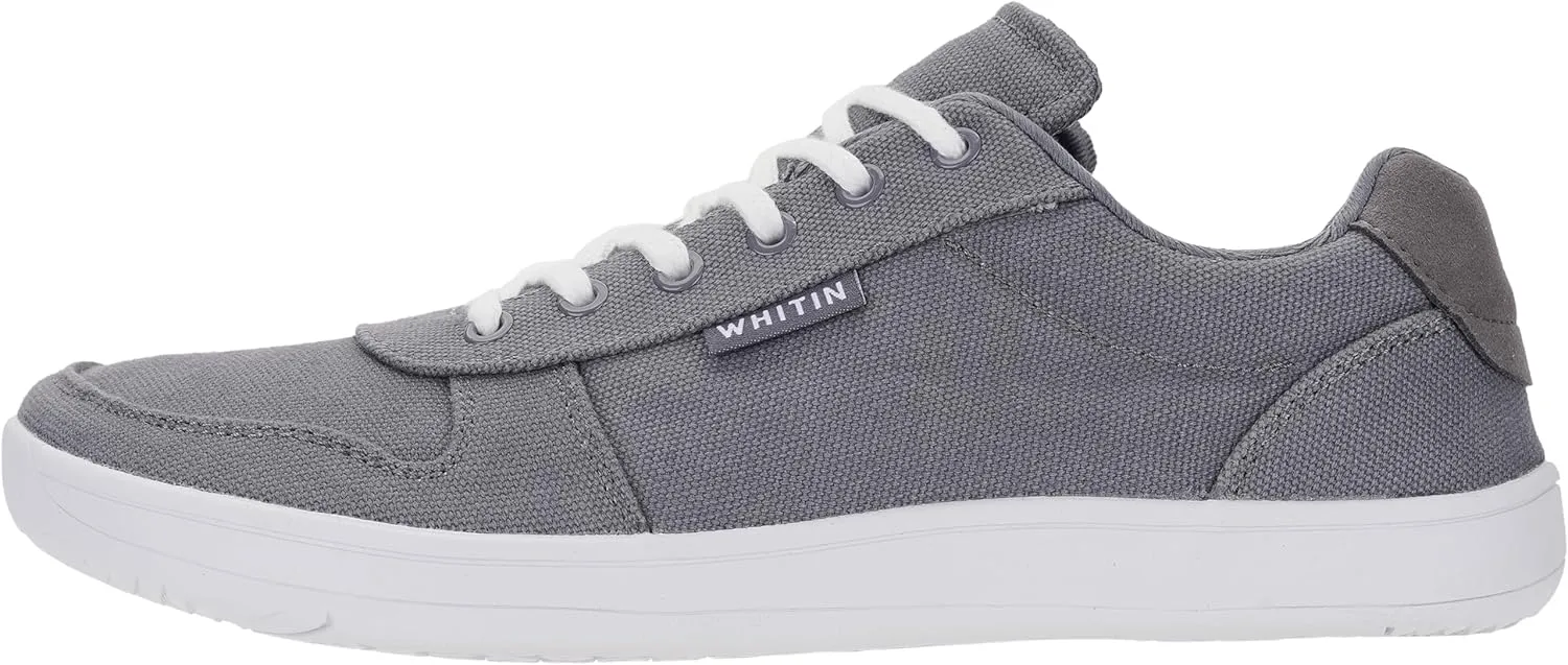 WHITIN Men's Wide Barefoot Shoes | Canvas Minimalist Sneakers | Zero Drop Sole