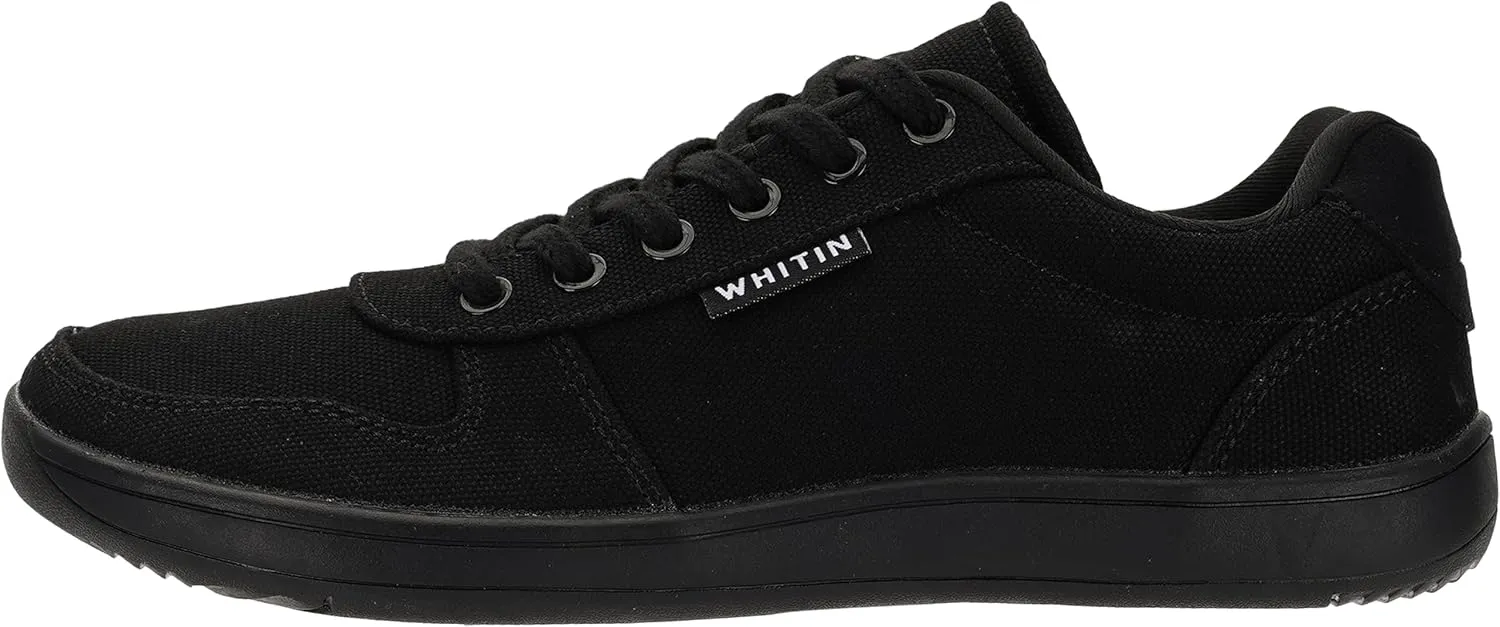WHITIN Wide Toe Box Barefoot Sneakers for Women | Canvas Minimalist Shoes