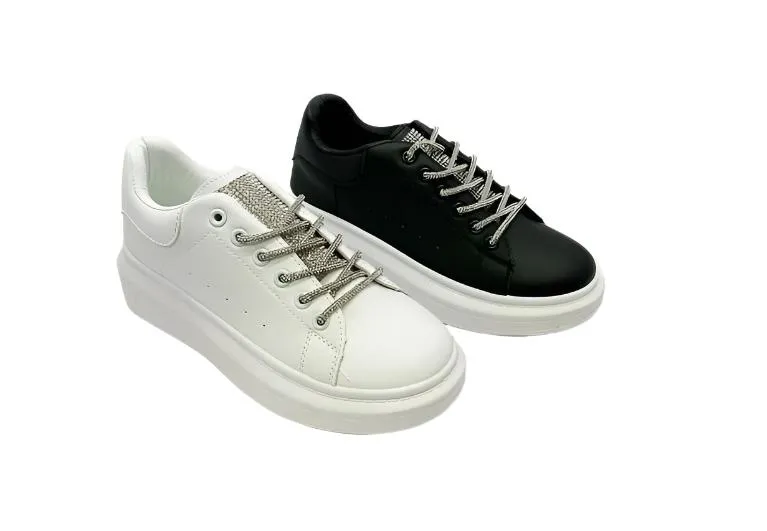 Wild Diva  Marona-06 Sneakers with shiny laces