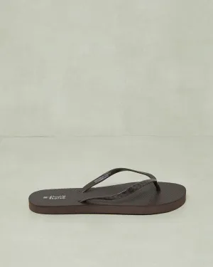 Women Black Leopard Print Flip Flop