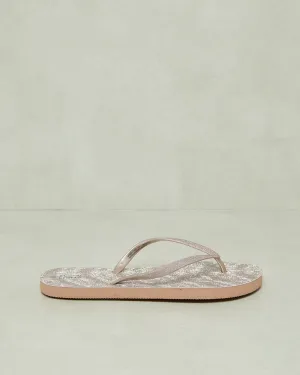 Women Gold Glitter Flip Flop