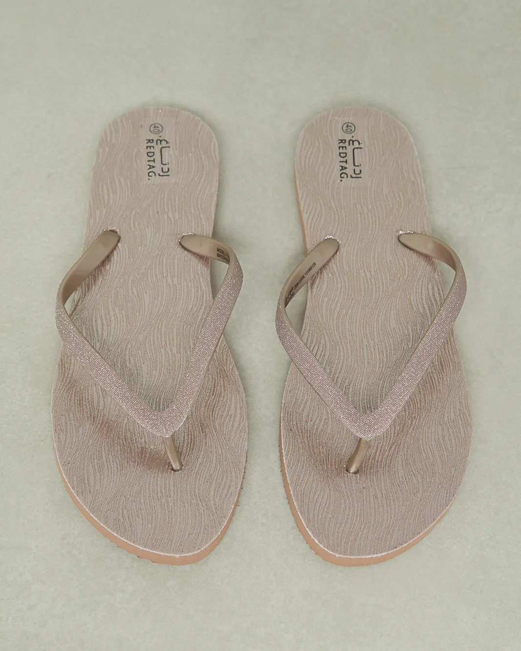 Women Gold Glitter Flip Flop