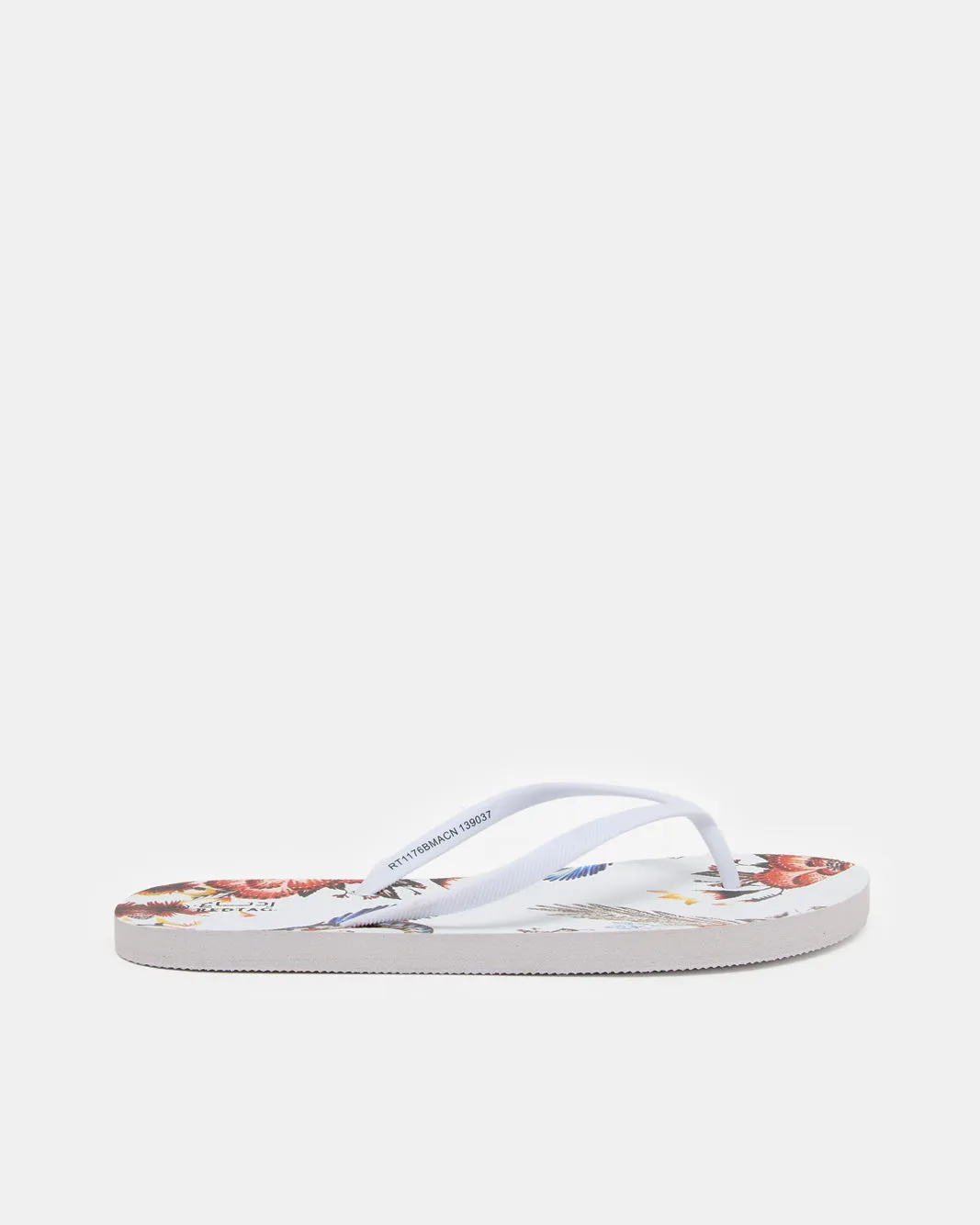 Women Green Floral Flip Flop
