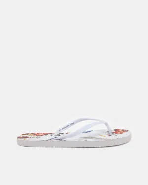 Women Green Floral Flip Flop