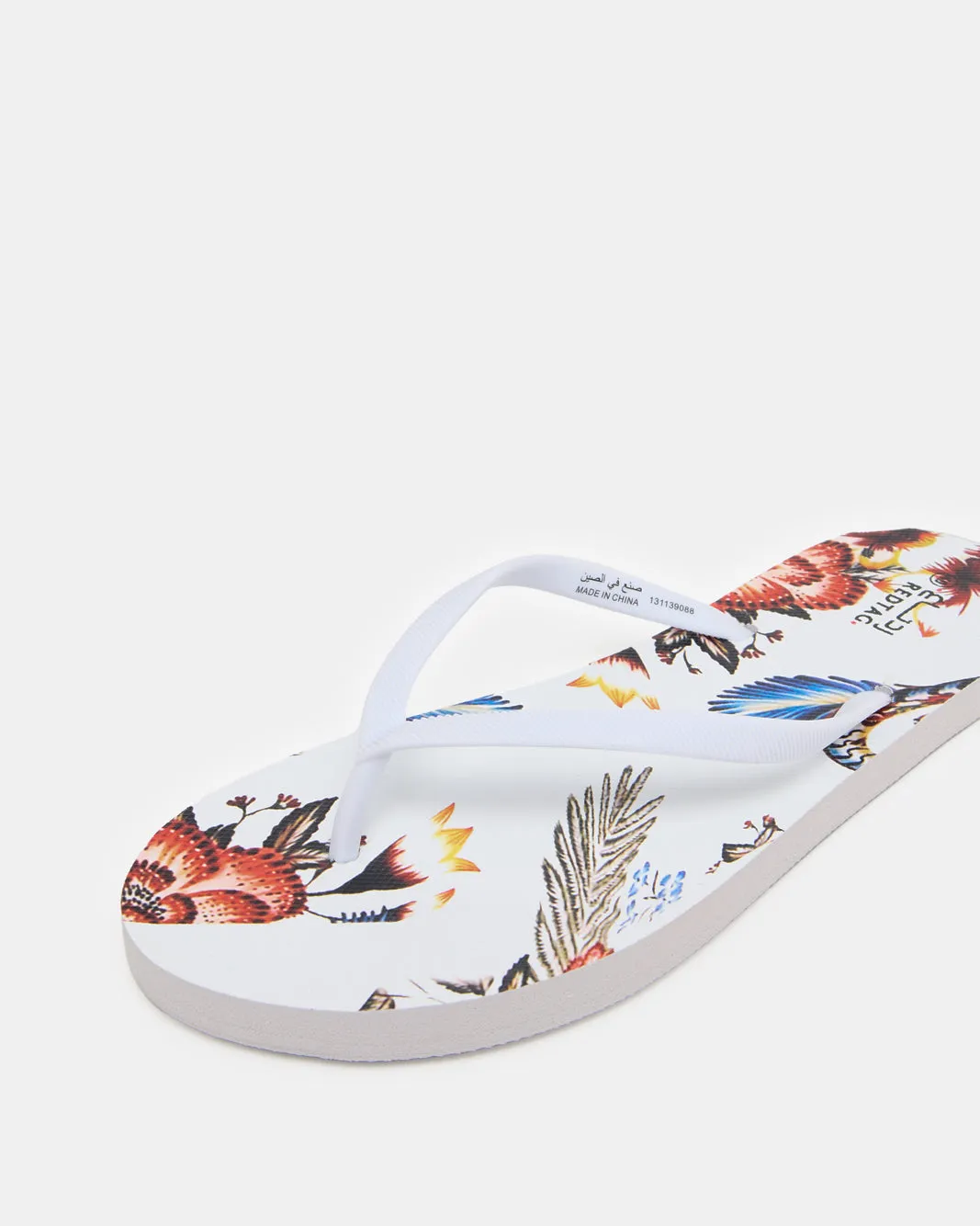 Women Green Floral Flip Flop