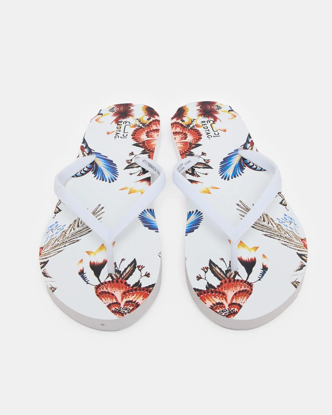 Women Green Floral Flip Flop