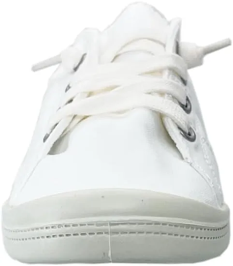 Women Slip-On Linen Canvas Lace-Up Fashion Sneaker