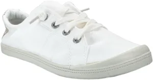 Women Slip-On Linen Canvas Lace-Up Fashion Sneaker