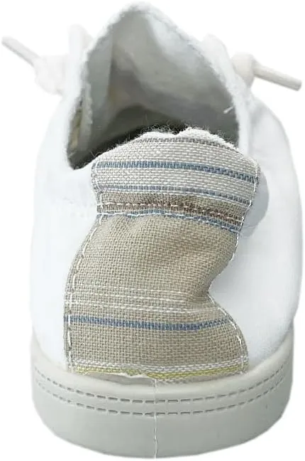 Women Slip-On Linen Canvas Lace-Up Fashion Sneaker