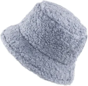 Women Winter Bucket Hat Warm Hats Cloche Faux Fur Fisherman Cap