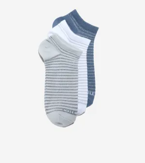 Women's 3-Pack Stripe Soft Low-Cut Socks