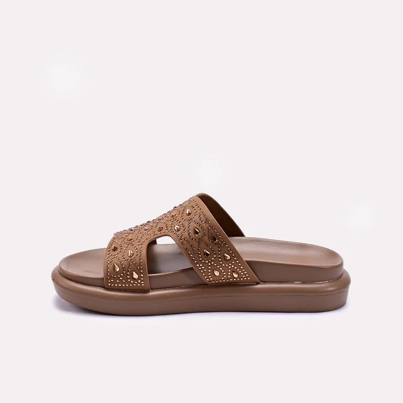 Womens Brown Soft Casual Slippers 0413321