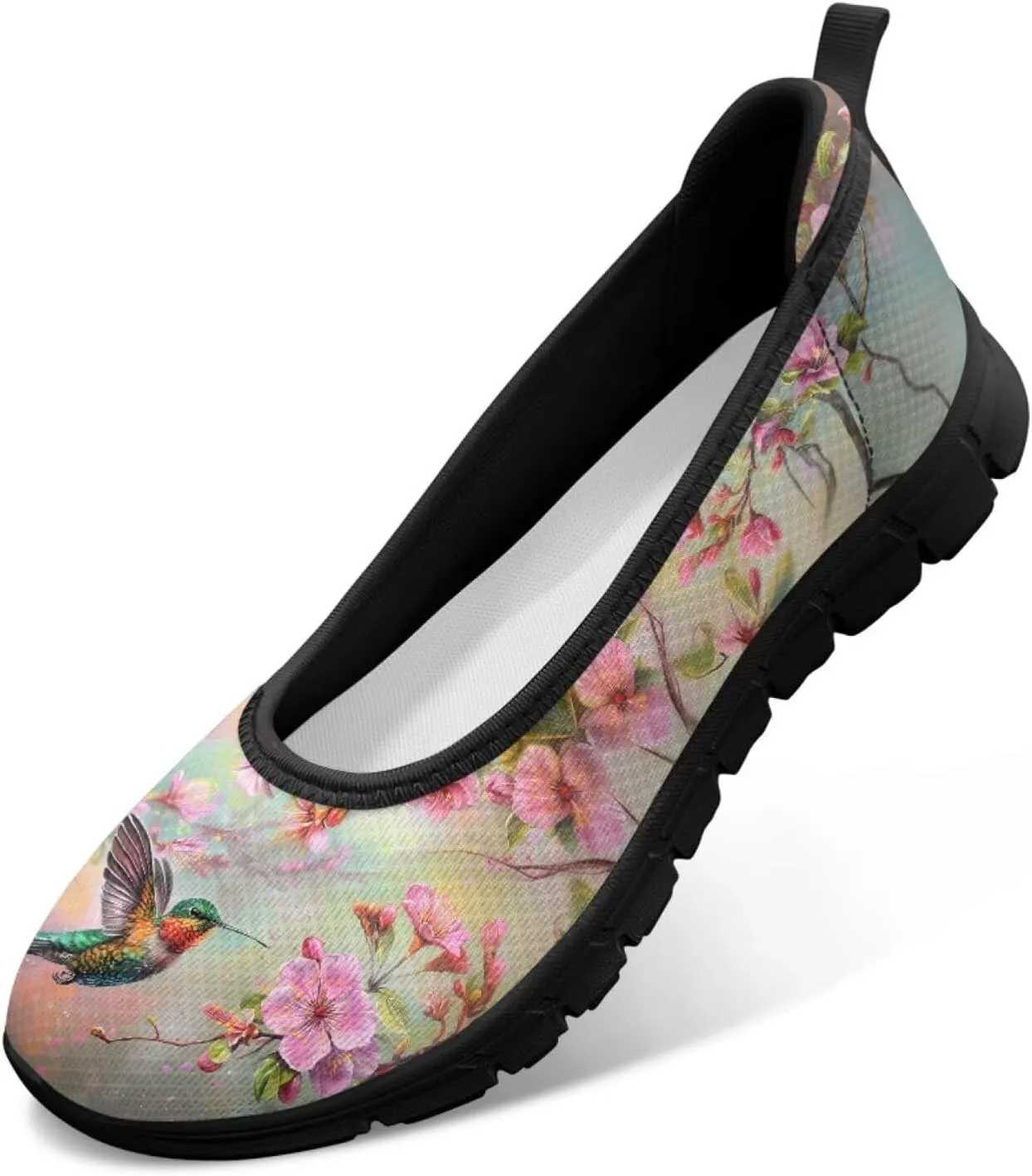 Womens Fitness Shoes Hummingbird Wide Barefoot Sneakers Comfortable Flat Walking Low Top Athletic Sneaker Lightweight Minimalist Shoe