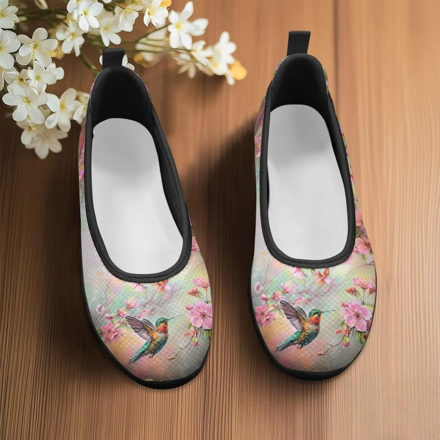 Womens Fitness Shoes Hummingbird Wide Barefoot Sneakers Comfortable Flat Walking Low Top Athletic Sneaker Lightweight Minimalist Shoe