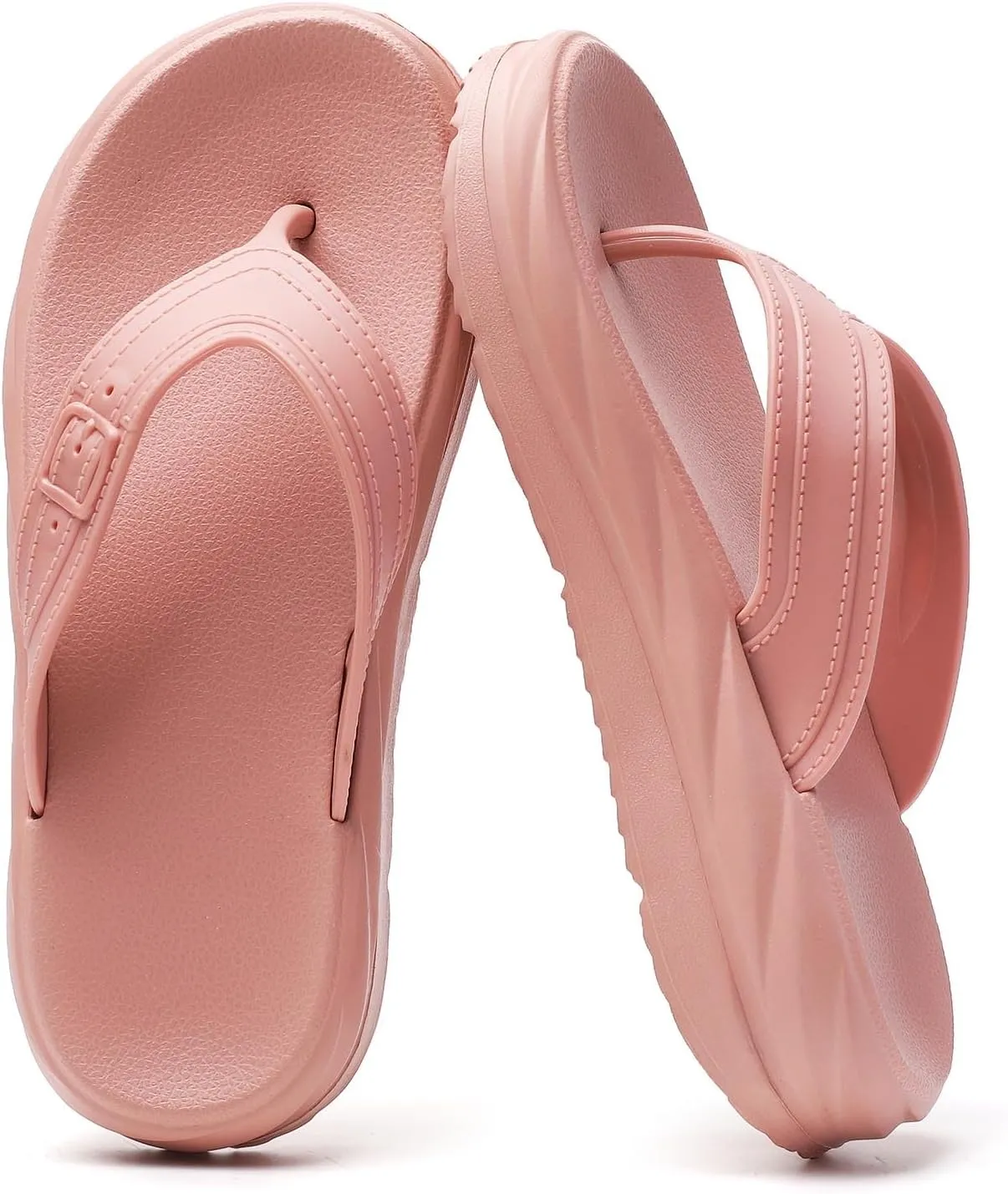 Women’s Flip Flops Arch Support Mid Platform Sandals Wedge Flip Flop Thong Slippers Chunky Slide Sandals