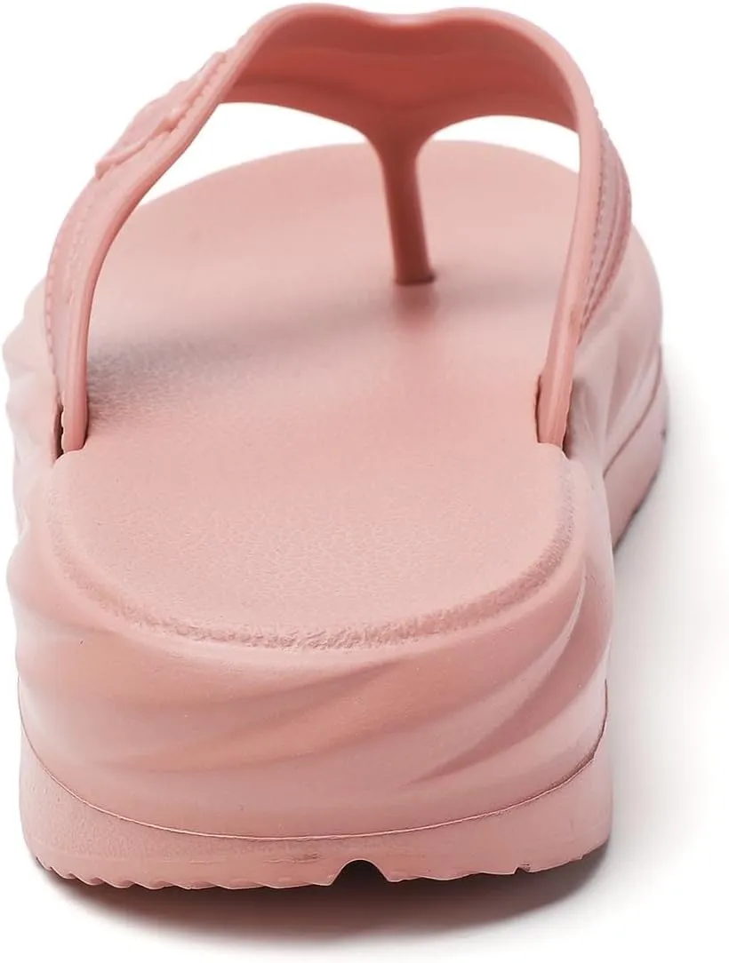 Women’s Flip Flops Arch Support Mid Platform Sandals Wedge Flip Flop Thong Slippers Chunky Slide Sandals