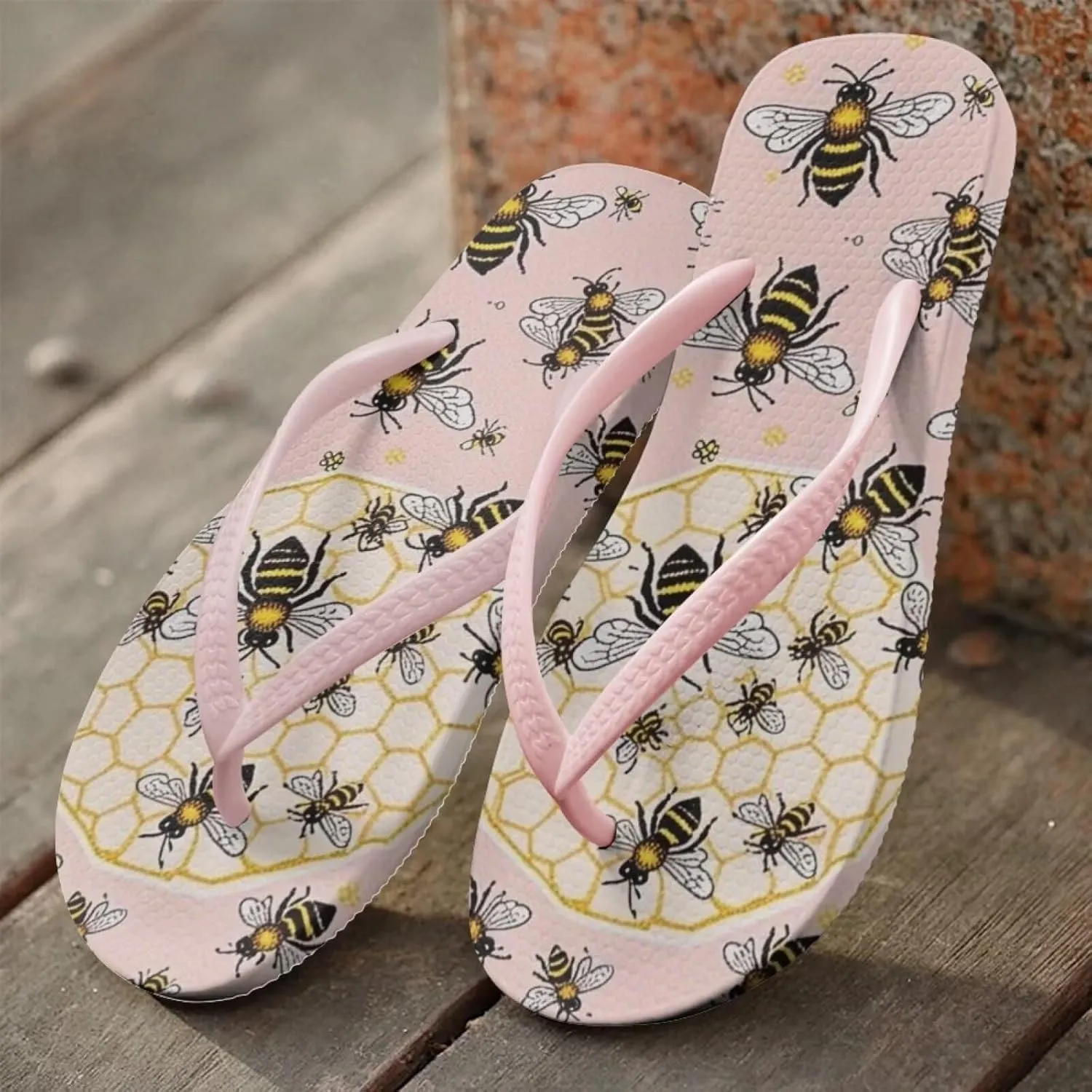 Womens Flip Flops Ladies Non Slip Sandals Lightweight Stylish Shower Shoes Yoga Mat for Summer