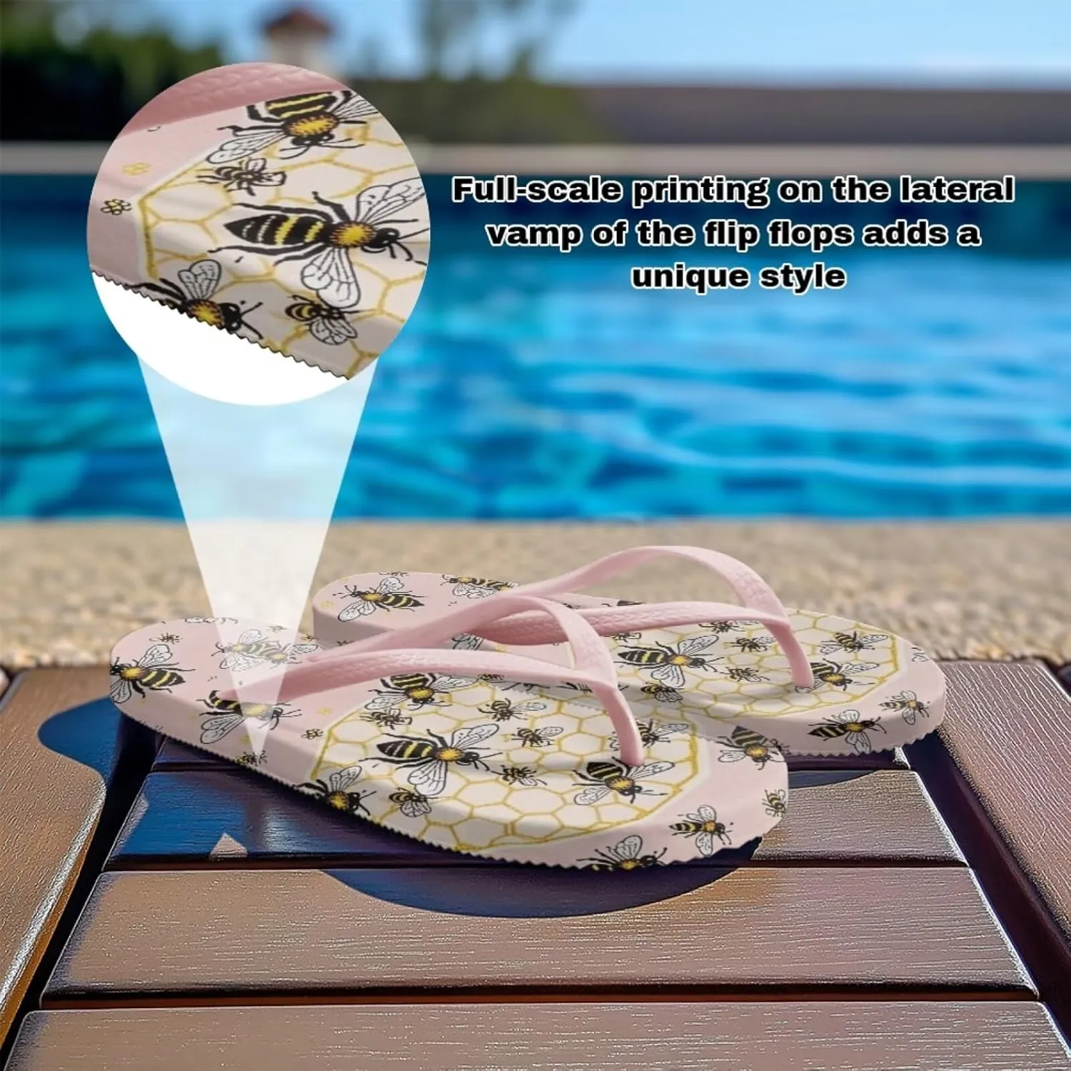 Womens Flip Flops Ladies Non Slip Sandals Lightweight Stylish Shower Shoes Yoga Mat for Summer