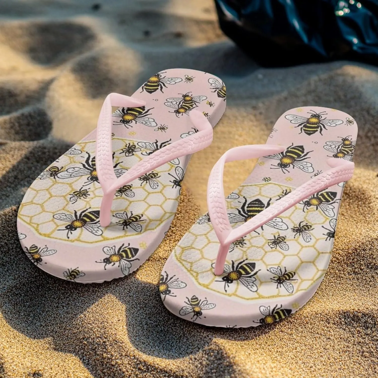 Womens Flip Flops Ladies Non Slip Sandals Lightweight Stylish Shower Shoes Yoga Mat for Summer