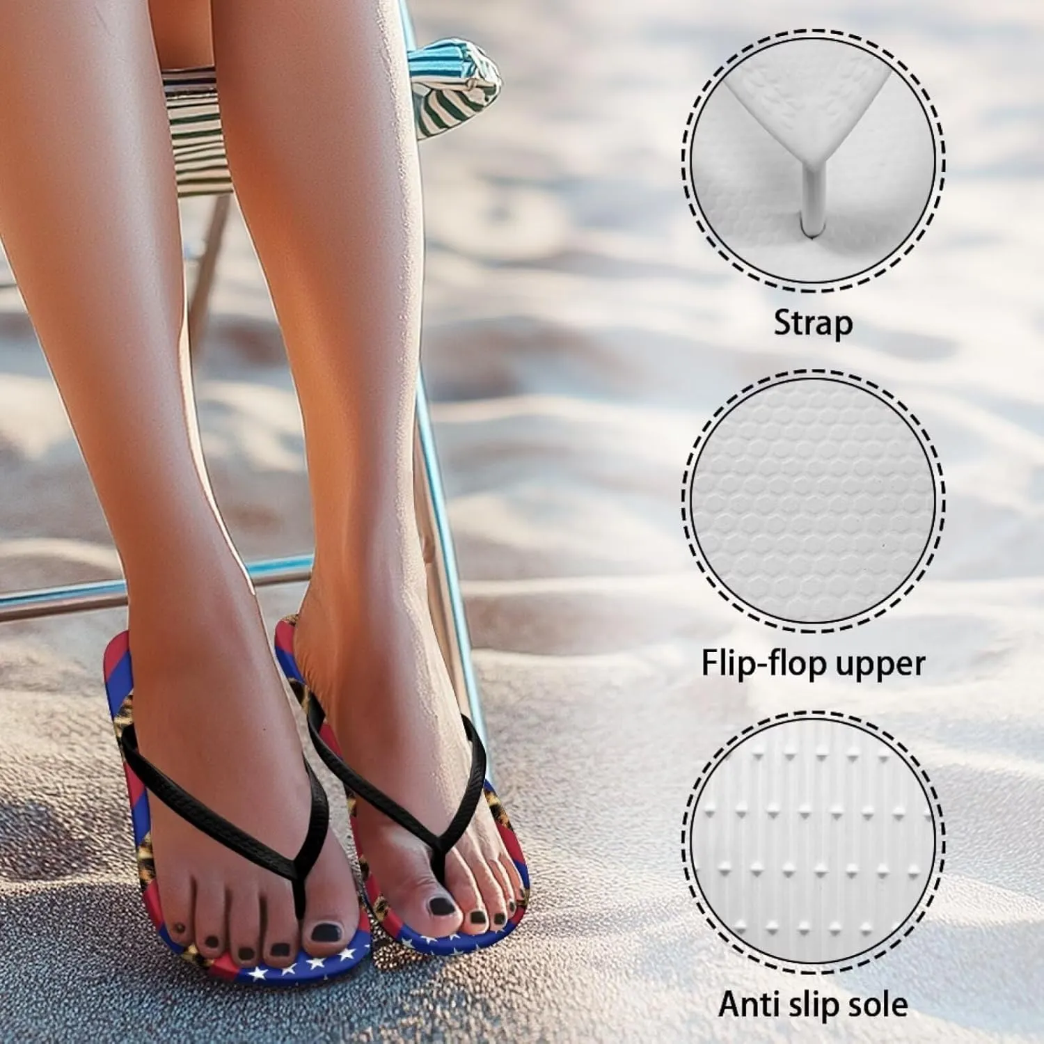 Womens Flip Flops Sandal Lightweight Thong Sandals Comfort Summer Beach Slippers Non Slip Shower Shoes