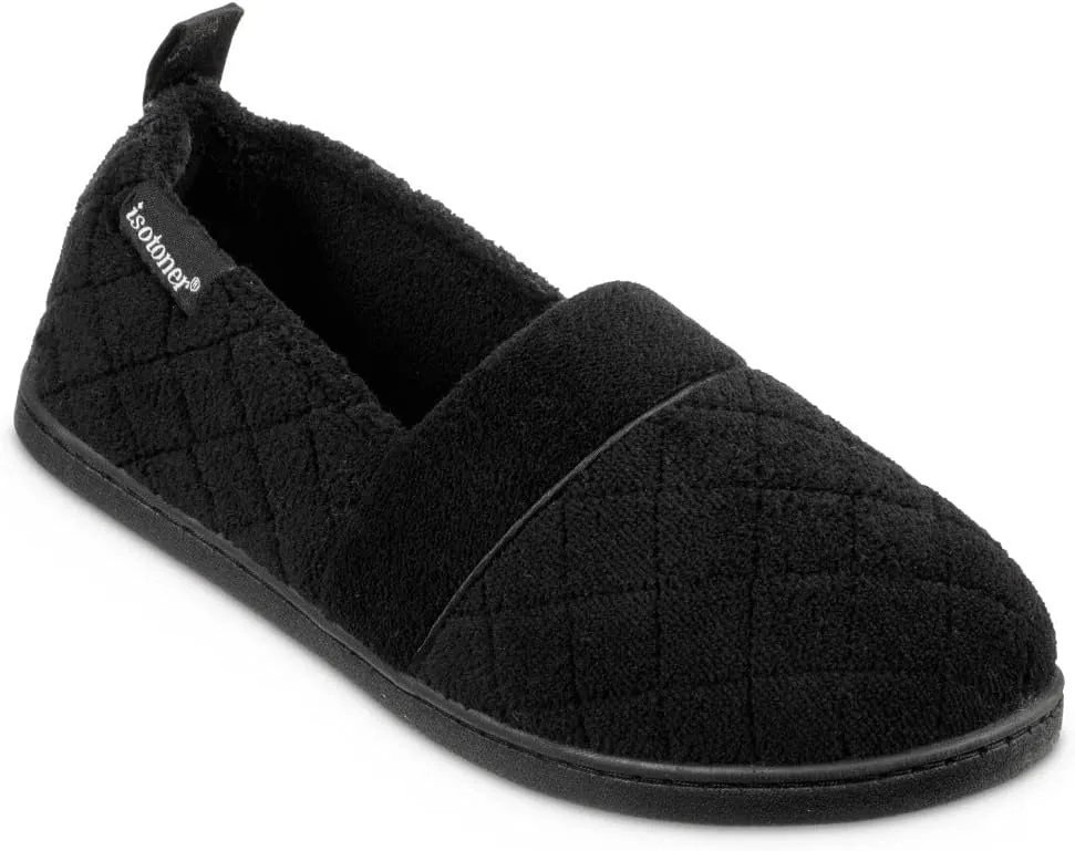 Women's Quilted Microterry Closed Back Slippers