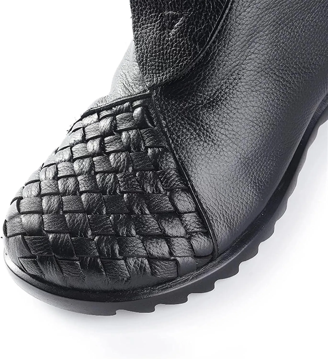 Womens Shoes Boots Flat Boots Soft Cowhide Women Shoes Front Zip Ankle Boots
