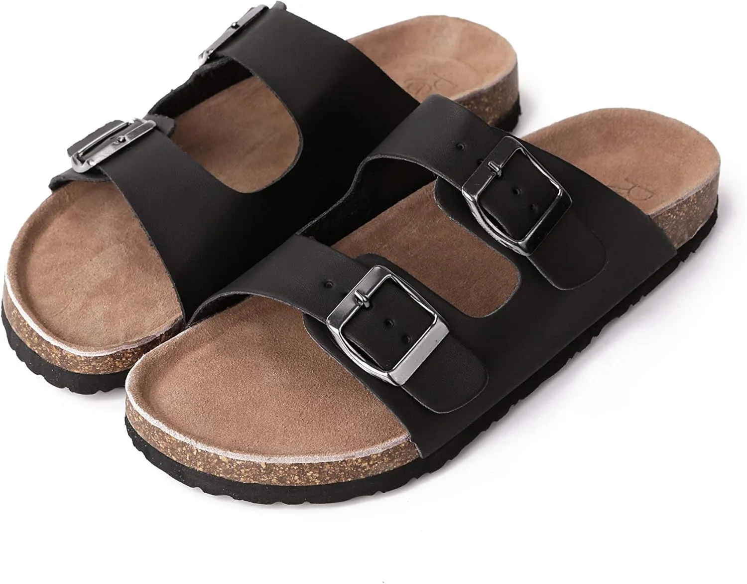 Womens Slippers Slip On Flip Flops T-Strap Cork Sole Casual Flat Slides Sandals