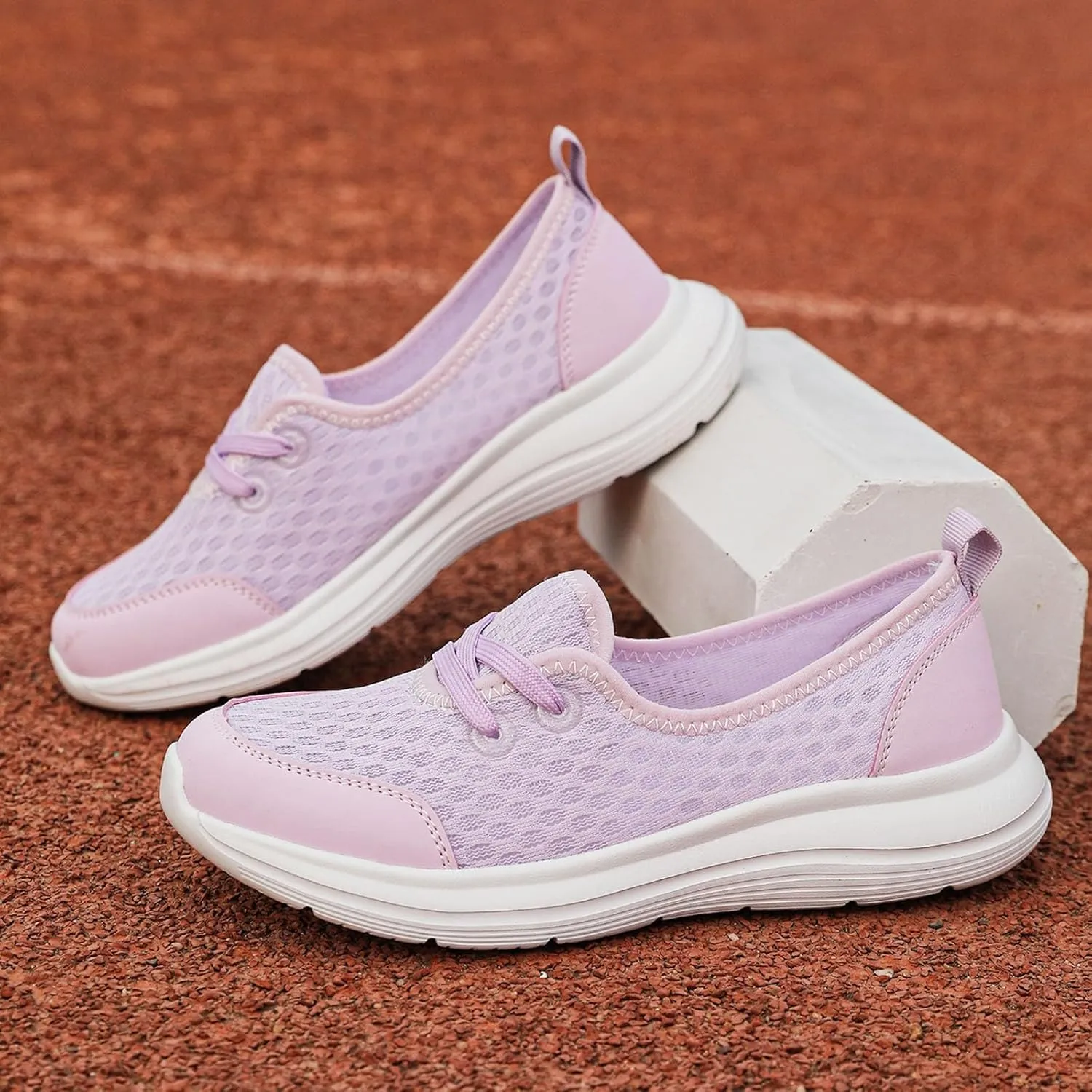 Women's Sneakers Lightweight Slip On Sport Shoes Arch Support Orthopedic Shoes Slip-On Walking Shoes Flat Loafer