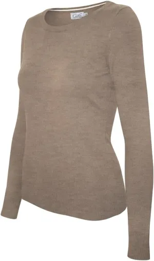 Women's Solid Soft Stretch Pullover Knit Sweater