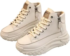 Women's Thick Sole Fashionable Round Toe Casual Shoes Women's Air 1 Crater Casual Shoes Height Increasing Lady Flip Flop