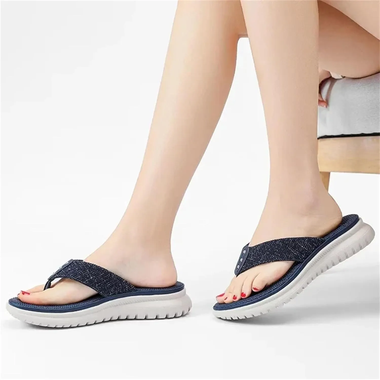 Women's Thick Sole Flip-Flops - Summer Beach Soft Casual Slides