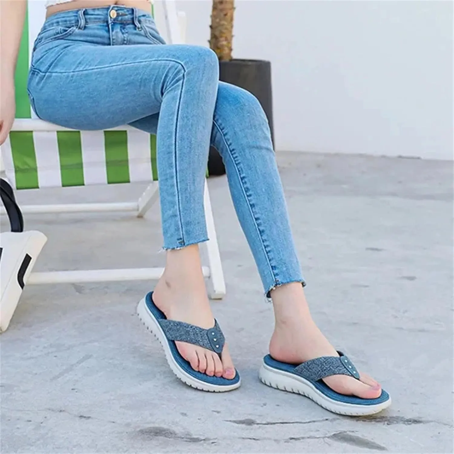 Women's Thick Sole Flip-Flops - Summer Beach Soft Casual Slides