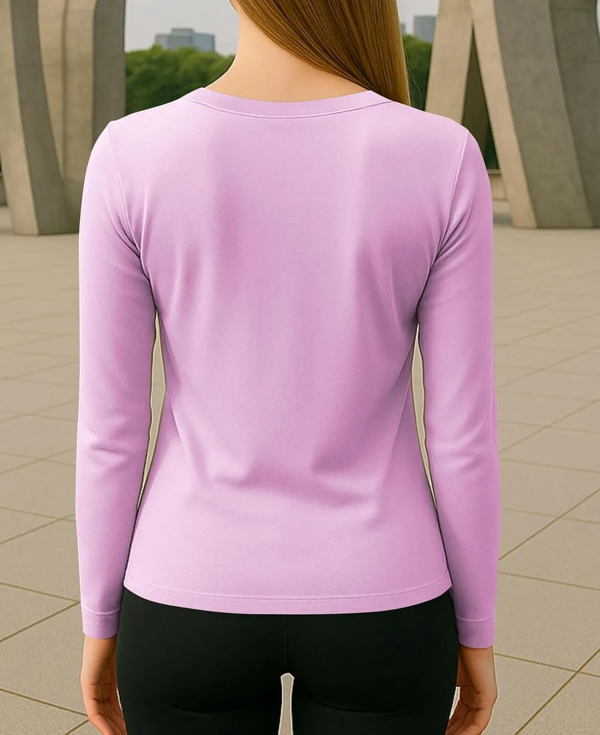 Womens Ultra Soft Long Sleeve Top | UV Sun Protection | Base Layer | All Season Performance V Neck Shirt | Multi Packs