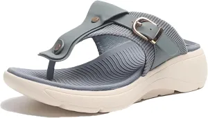 Women's Vintage Casual Flip-Flops - Metal Buckle Beach Sexy Summer Shoes