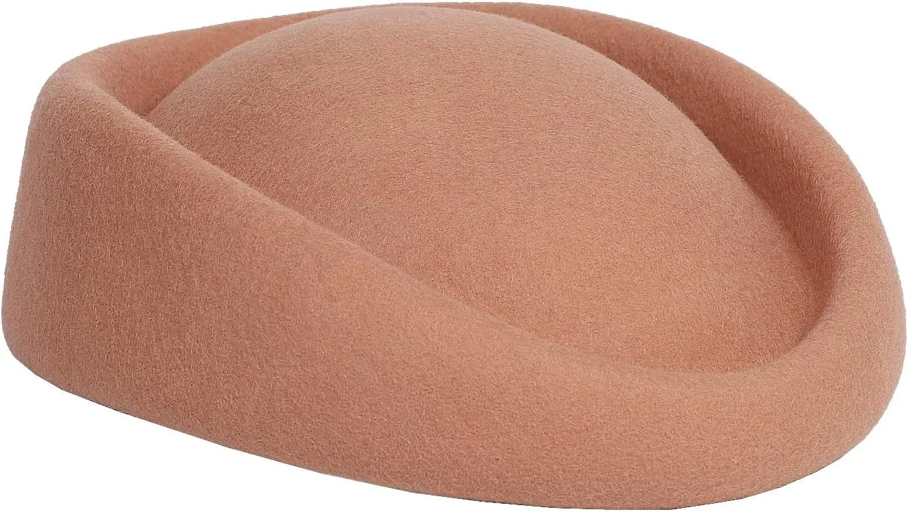 Wool Felt Beret Derby Fascinator Hats for Women Ladies Church Tea Party Formal Wedding Pillbox Hat
