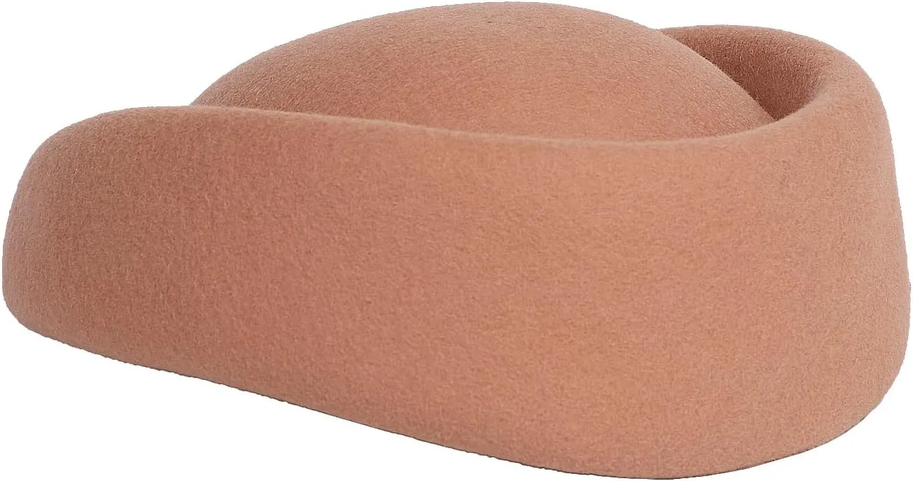 Wool Felt Beret Derby Fascinator Hats for Women Ladies Church Tea Party Formal Wedding Pillbox Hat
