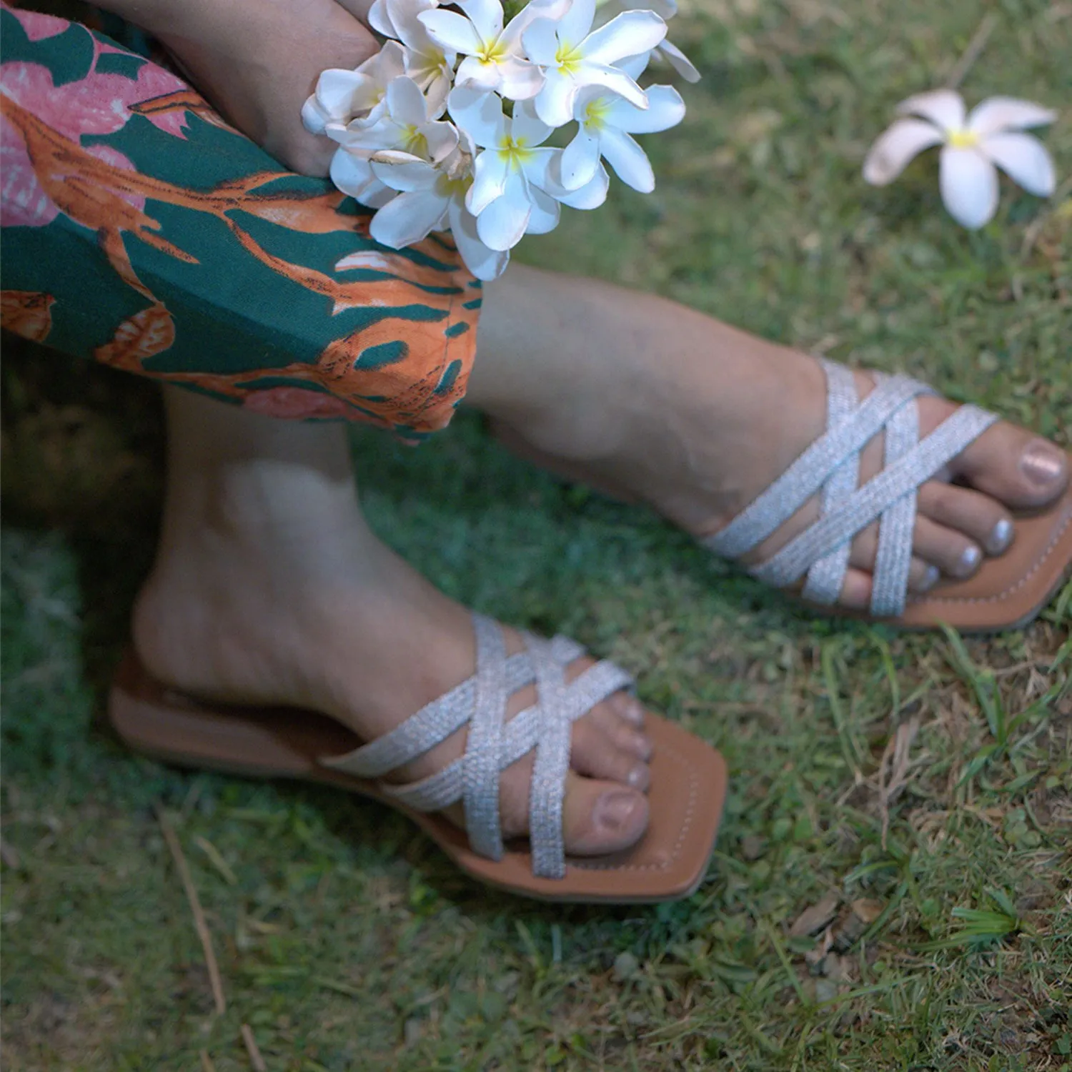 Woven Strap Slip-On Flat
