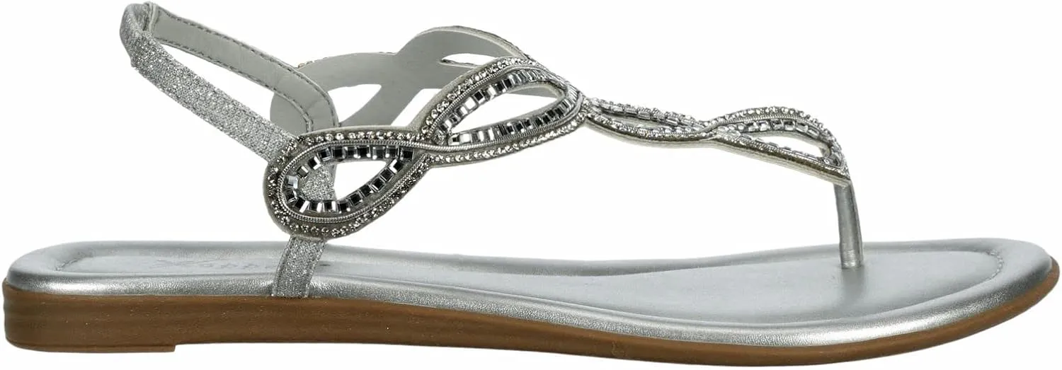 XAPPEAL Akia - Women's Braided Ankle Strap Gladiator Thong Flip Flop Sandals