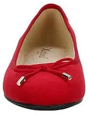 XAPPEAL Cailin - Women's Slip-On Round Toe Bow Accented Dress Ballet Flats