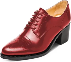 YDN Women's Closed Toe Lace Up Oxfords Chunky Mid Heels Pumps Working Professional Derby Shoes Size 4-16 US