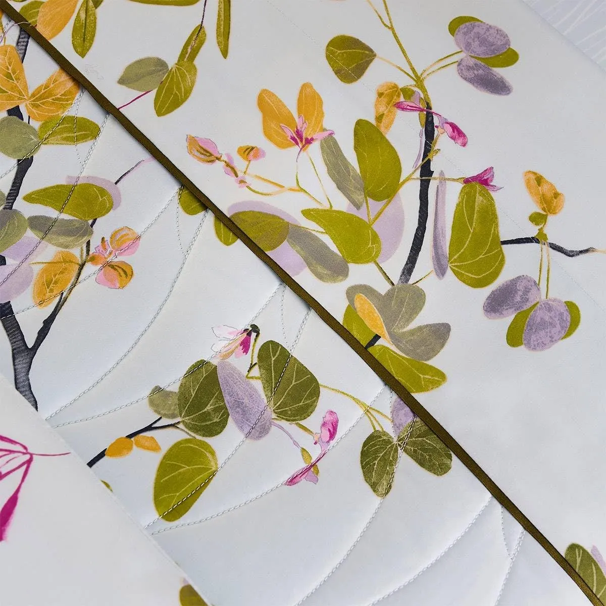 Yves Delorme Luciole Multicolor King 114 x 116 in Flat Sheet - Extra Soft and Warm Luxury Sheets, 100% Natural Organic French Bed Linens - Breathable and Durable