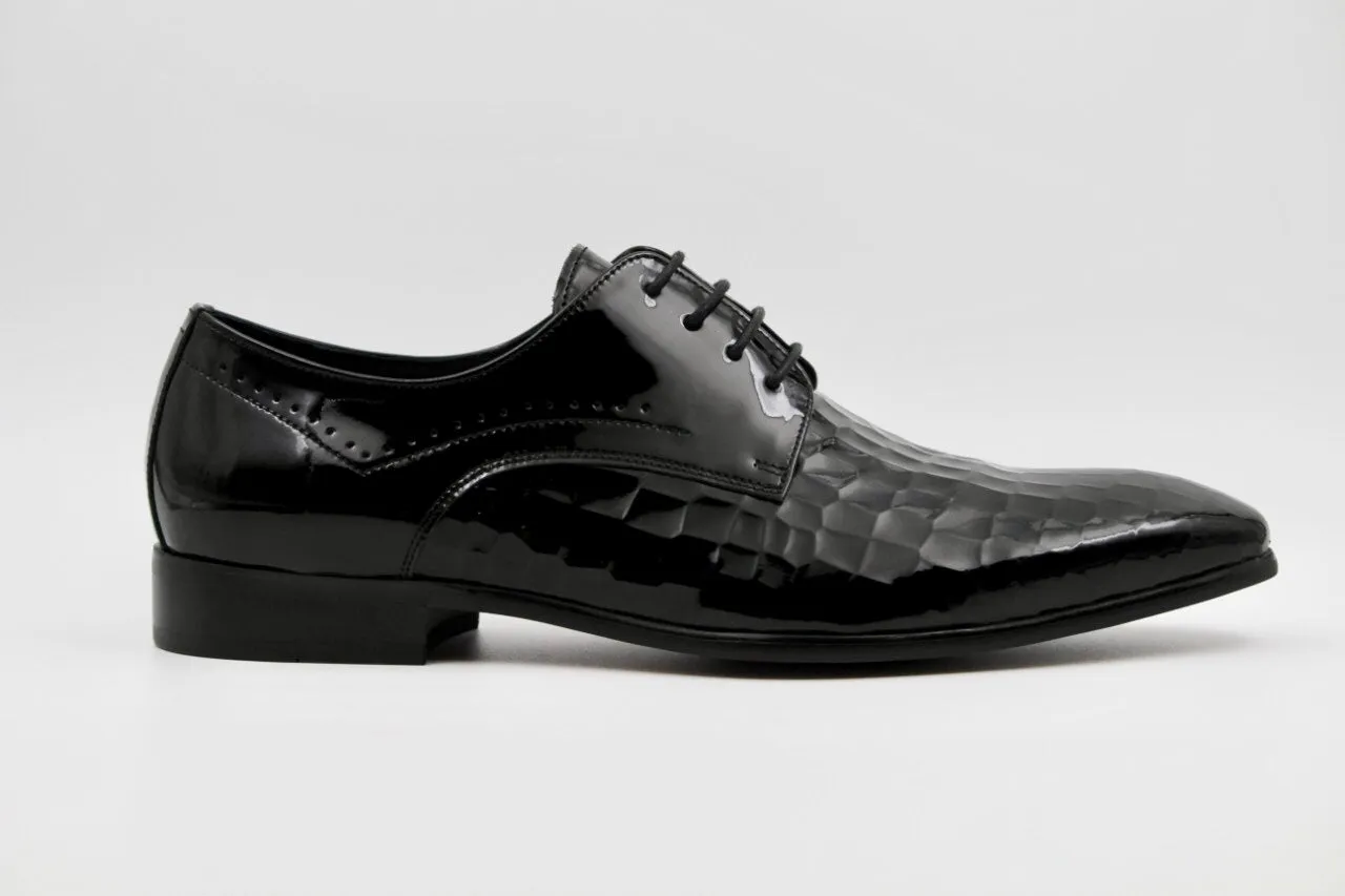 Zaria Black Formal Patent Derby